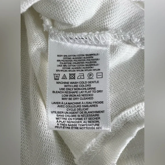 Free People We the Free Catalina lace & knit bohemian crop top size large - Picture 9 of 10